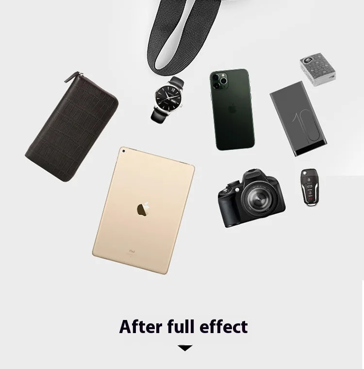 Mochila Multifuncional Hombre Multi-Bolsillos - Ligera Pecho Diagonal Crossbody Color Sólido