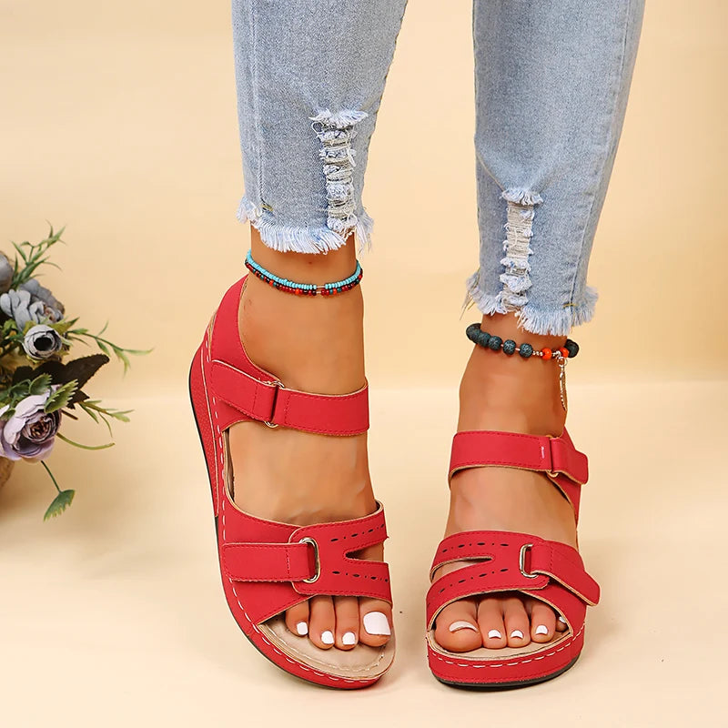 Sandalias Cuña Mujer Verano - Zapatos Plataforma Suela Suave Elegantes Tendencia