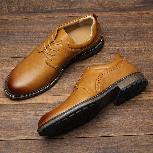 Zapatos Casual Hombre Cuero 2025 - Cómodos Fashion Derby Primavera Otoño