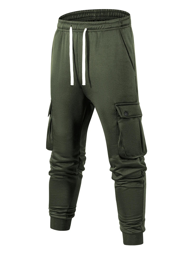 Pantalones Jogging Hombre Térmicos Cargo - Bolsillos Otoño Invierno Cálidos