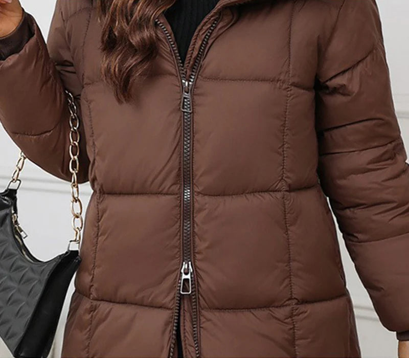 Abrigo Acolchado Mujer Invierno - Parka Capucha Largo