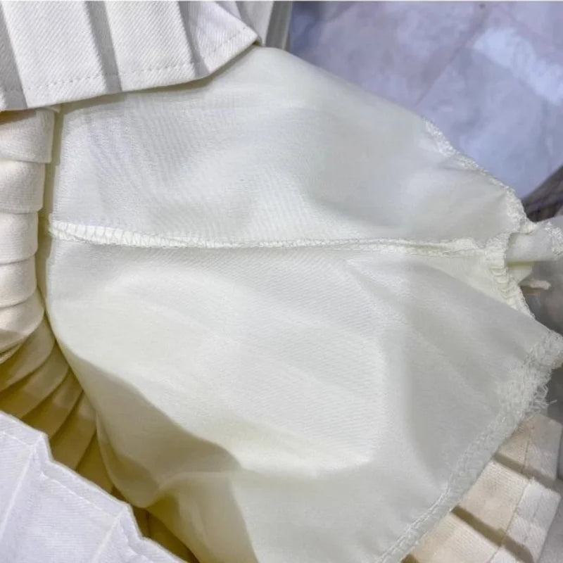 Falda Plisada Mujer Lana - Falda Mini Cintura Alta Otoño Elegante