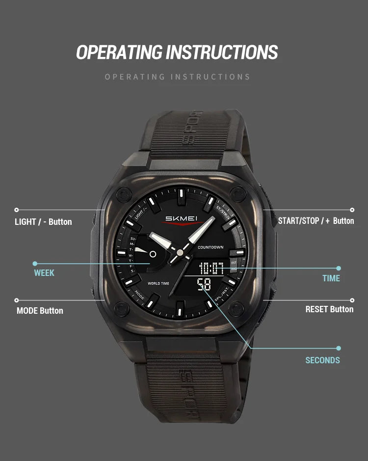 Reloj SKMEI Deportivo Digital - Electrónico Resistente al Agua para Hombre y Mujer