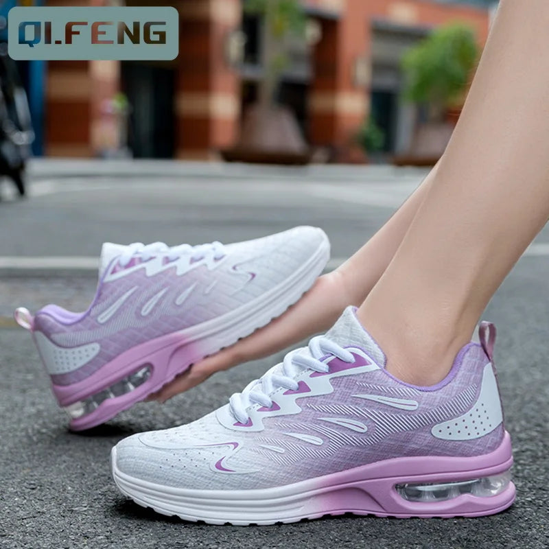 Sneakers Air Cushion Mujer Talla Grande - Zapatillas Mesh Transpirables Ligeras Otoño