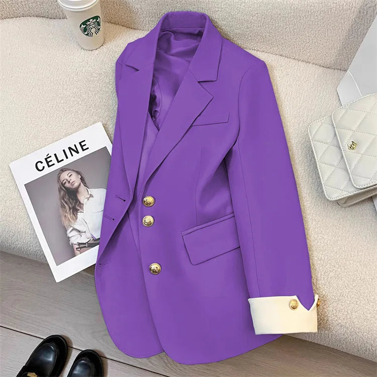Blazer Mujer Elegante Manga Larga