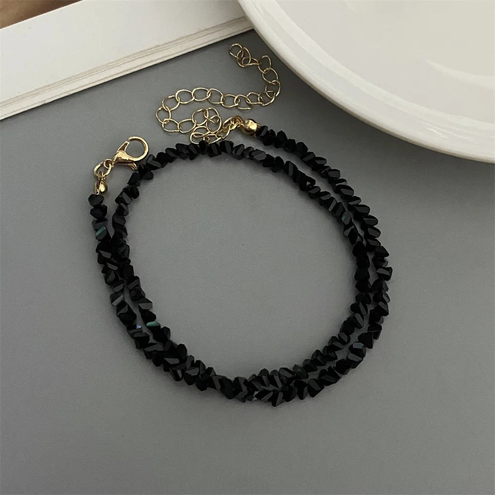 Collar Choker Cristales Irregulares Mujer - Cuentas Triangulares Trendy