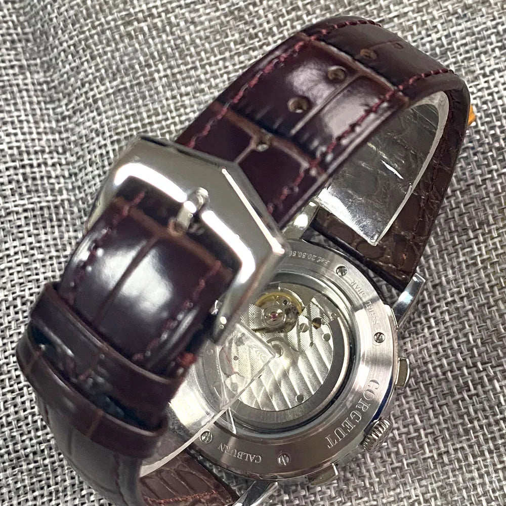 Reloj Mecánico Automático 316L Multifunción 42mm - Fecha Día Mes Año Indicador Día/Noche