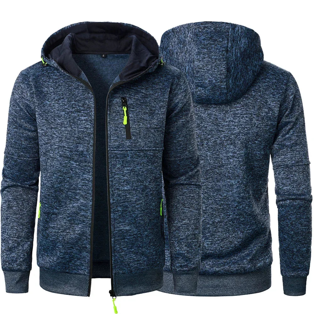 Sudadera Hombre Capucha Deportiva - Chaqueta Cremallera Slim Fit Streetwear