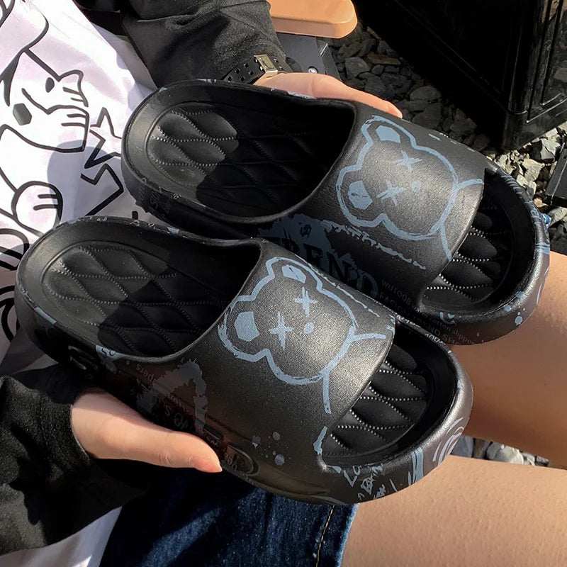 Chanclas Hombre Baño Verano - Pantuflas Interior Exterior Antideslizantes