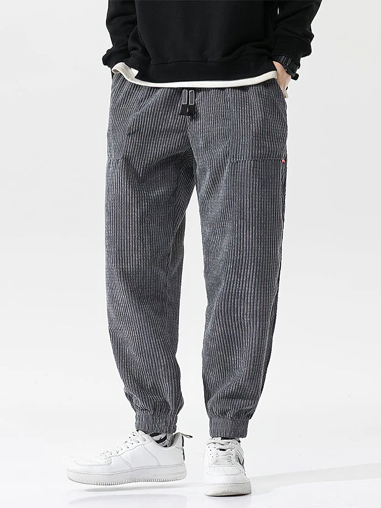 Pantalones Jogger Hombre Pana Baggy - Fleece Térmicos Otoño Invierno Harem