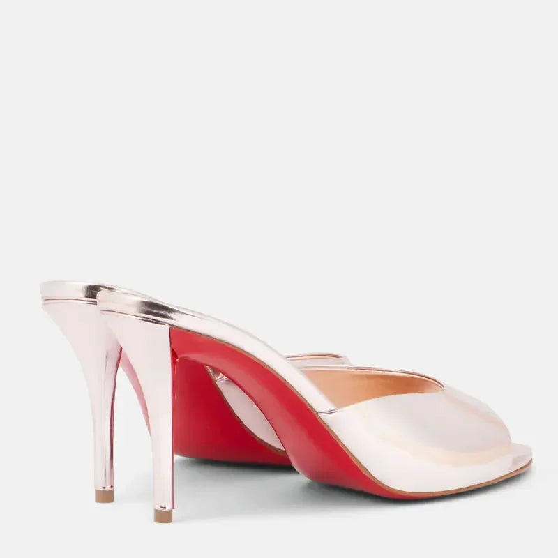 Sandalias Romanas Mujer Punta Pointed - Zapatos Tacón 10.5cm Metal Sexy Outdoor