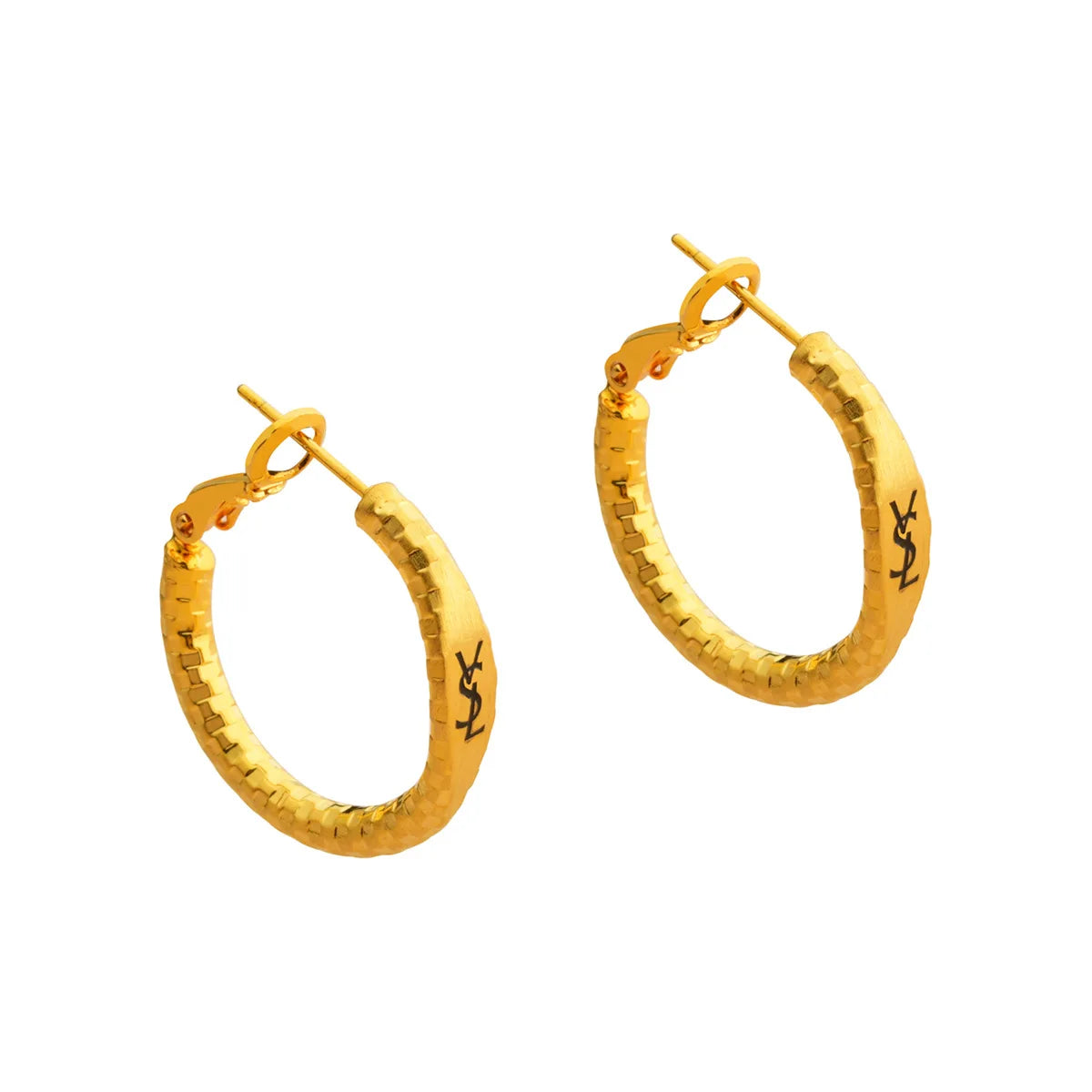 Pendientes Letra Dorado Mate Retro - Minimalistas Temperamento Mujer