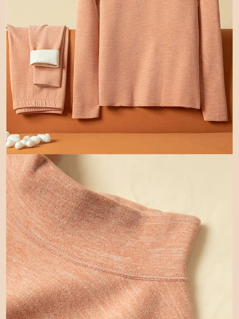 Ropa Interior Térmica Mujer Invierno - Conjunto Camiseta Pantalón Terciopelo Cálido
