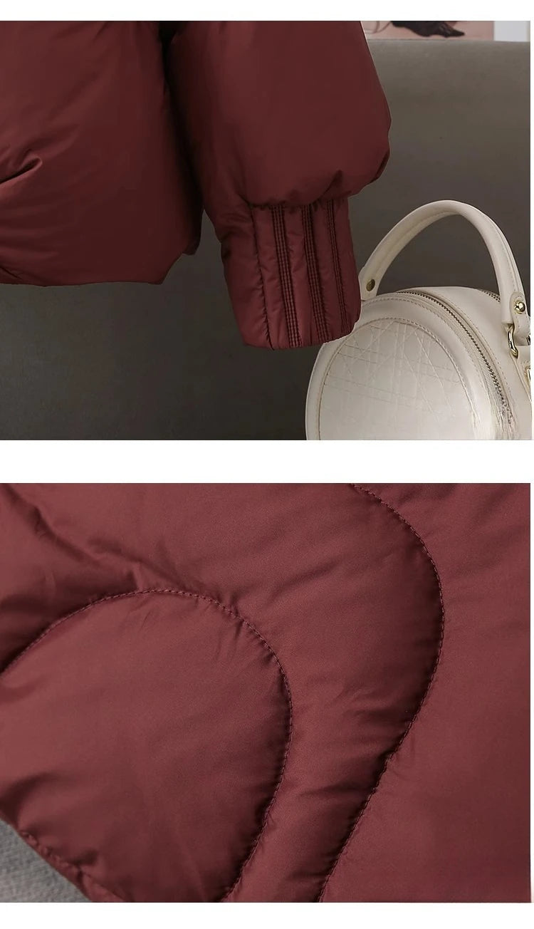 Parka Mujer Invierno Cálida - Parka Cuello Piel Pan 2025