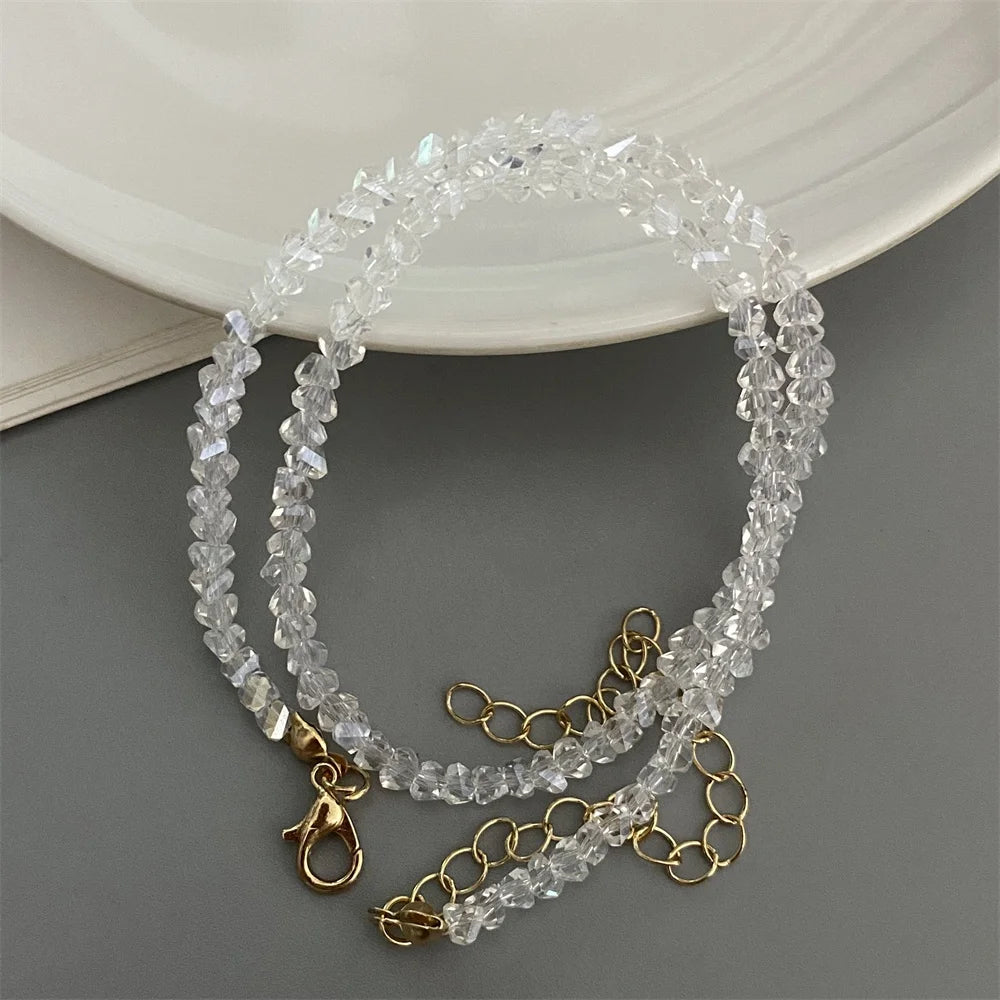 Collar Choker Cristales Irregulares Mujer - Cuentas Triangulares Trendy