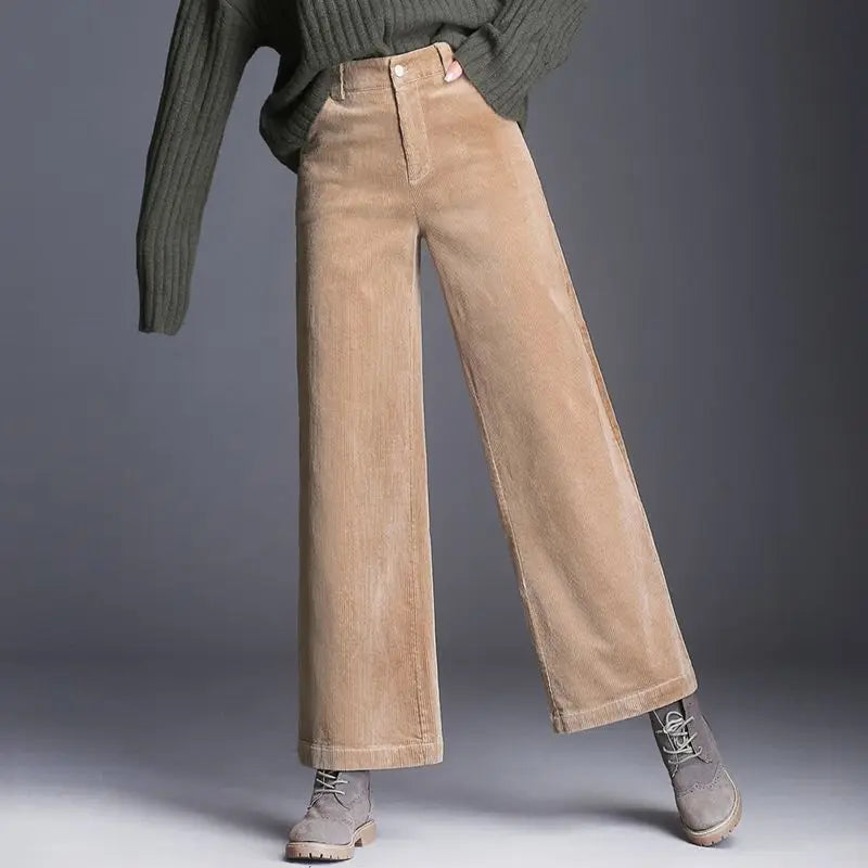 Pantalón Pana Pierna Ancha Mujer - Pantalón Palazzo Otoño 2019