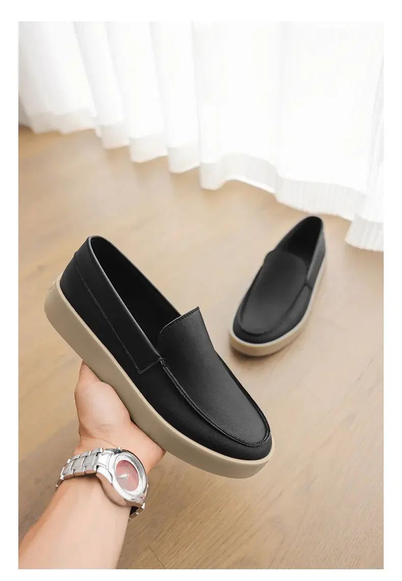 Zapatos Cuero Hombre Formales - Oxford Walking Ligeros Cómodos Suela Plana Fashion