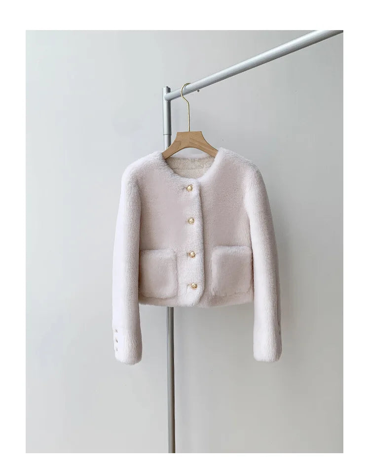 Chaqueta Piel Oveja Mujer Genuina - Chaqueta Shearling Cordero Invierno