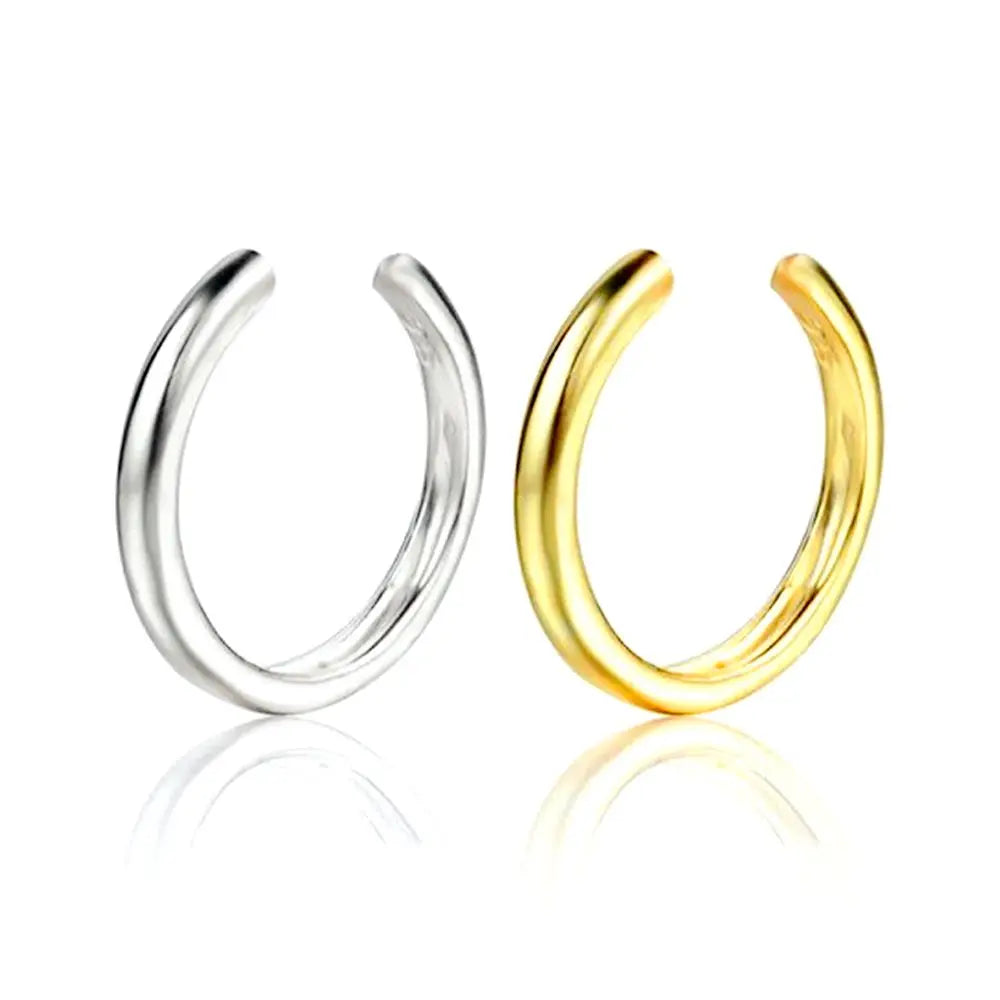 Pendientes Clip Dorado Minimalistas - Sin Perforación Cartílago Mujer