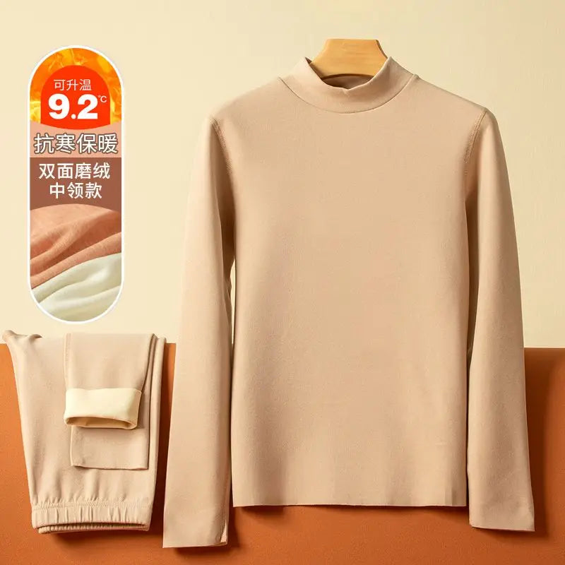 Ropa Interior Térmica Mujer Invierno - Conjunto Camiseta Pantalón Terciopelo Cálido