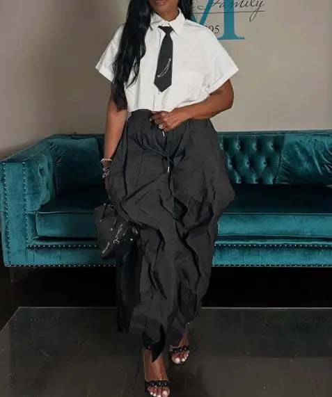 Pantalón Cargo Mujer Elegante - Pantalón Trabajo Patchwork 2025