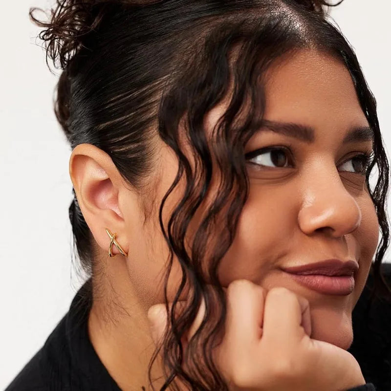 Pendientes Oro 14K Mujer - Delicados Minimalistas Hipoalergénicos