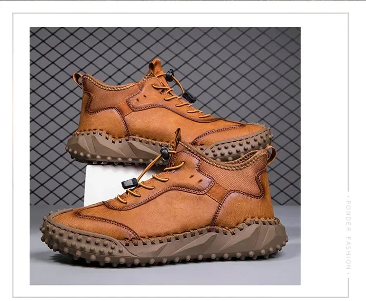 Botines Hombre Cuero Casual - Botas Tobillo Otoño Invierno Outdoor