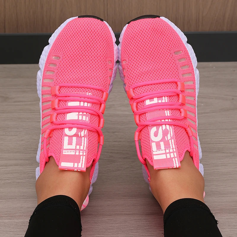 Sneakers Mesh Tejidos Mujer - Zapatillas Ligeras Transpirables Walking Planas