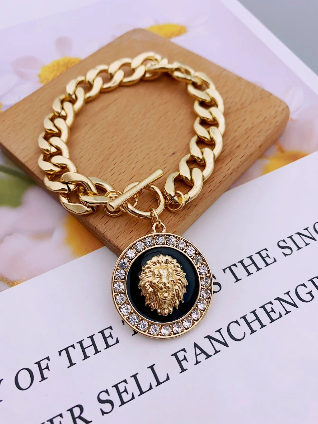 Pulsera Cabeza León Trenzada Unisex - Aleación Premium