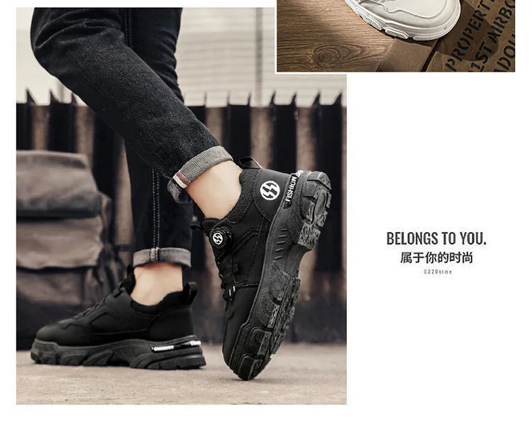 Botas Hombre High-Top Montañismo - Outdoor Antideslizantes Casual Viaje Fashion Versátiles Cómodas Senderismo