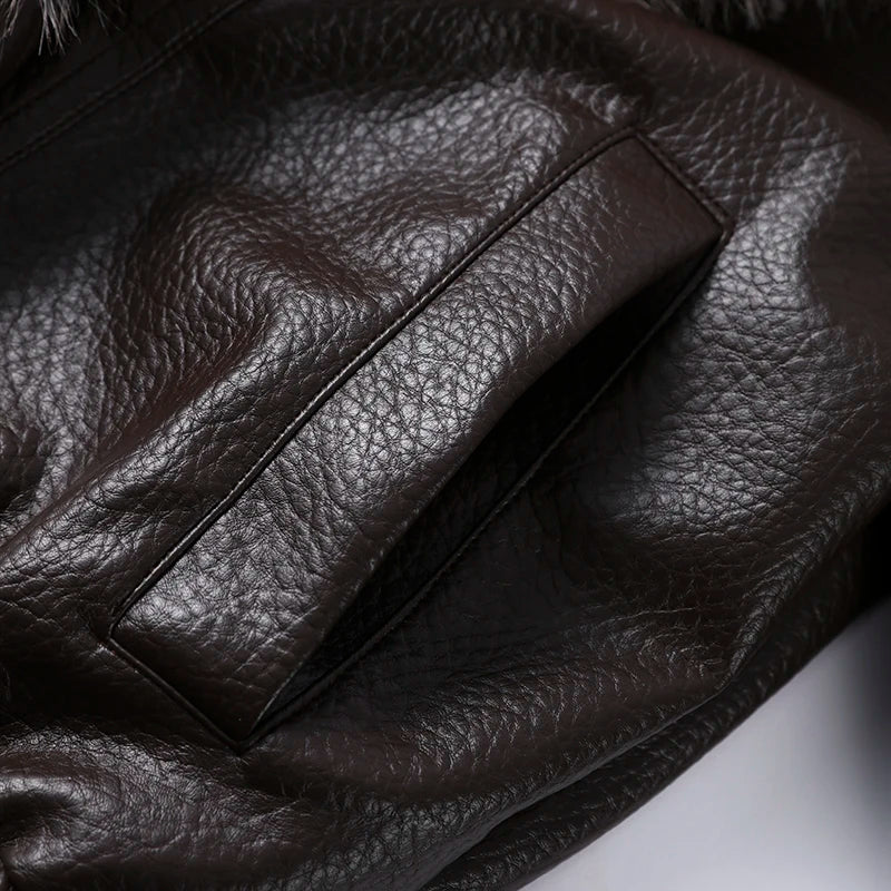 Chaqueta Mujer Elegante PU Piel - Chaqueta Solapa Doble Botón 2025