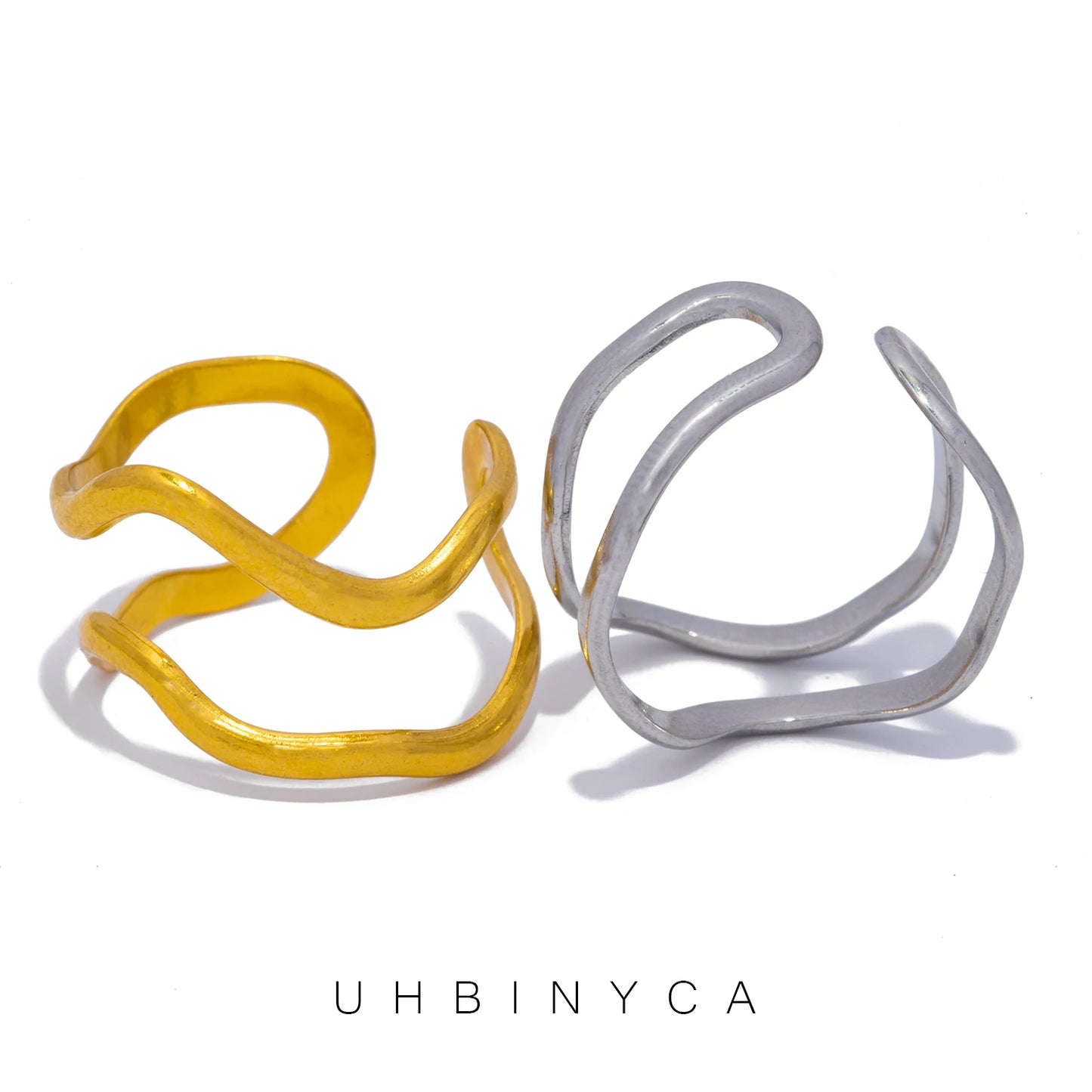 Anillo Doble Capa Ajustable - Acero Inoxidable Minimalista Hipoalergénico