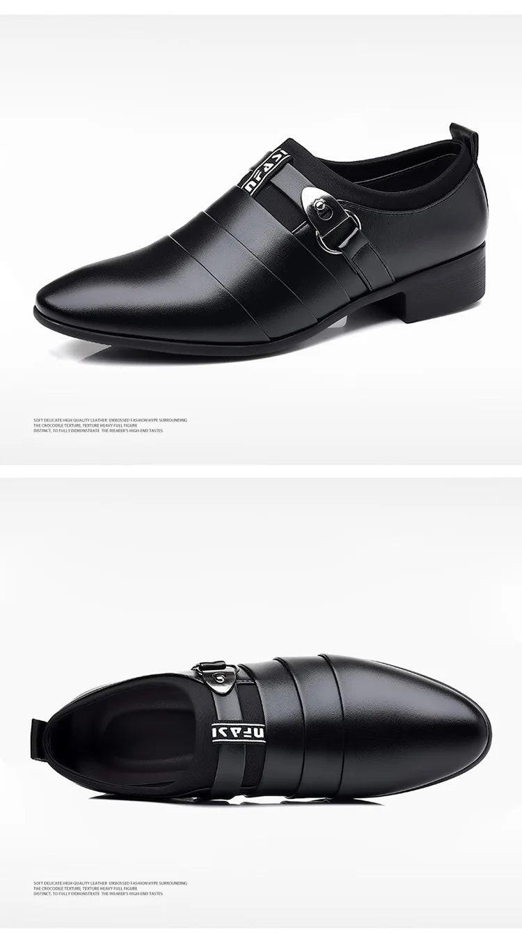 Zapatos Vestir Hombre Slip-On - Formales Boda Oficina Trabajo Loafers Elegantes