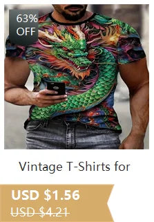 Camiseta Deportiva Hombre 3D - Running Casual Estampado Gráfico