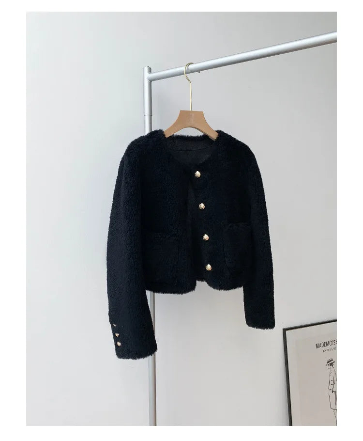 Chaqueta Piel Oveja Mujer Genuina - Chaqueta Shearling Cordero Invierno