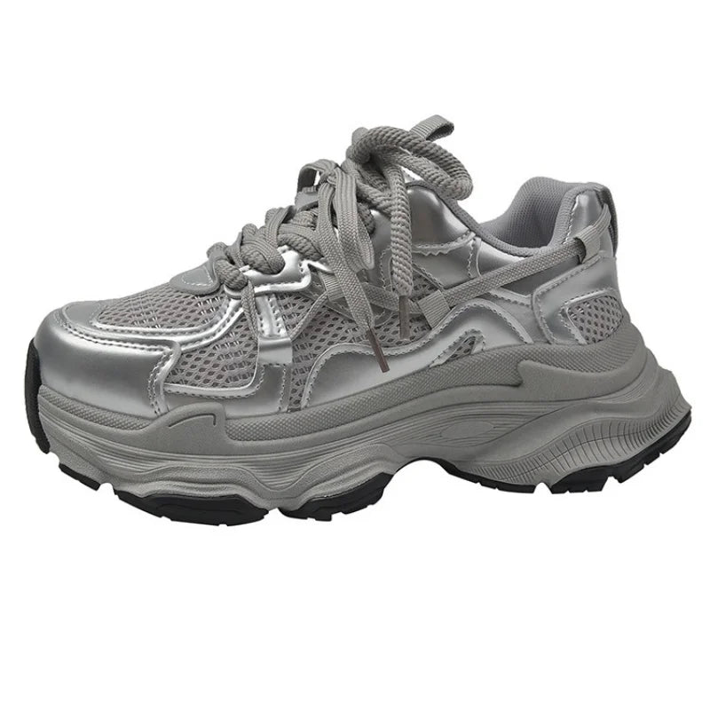 Sneakers Chunky Plataforma Mujer Primavera - Zapatillas Mesh Transpirables Antideslizantes