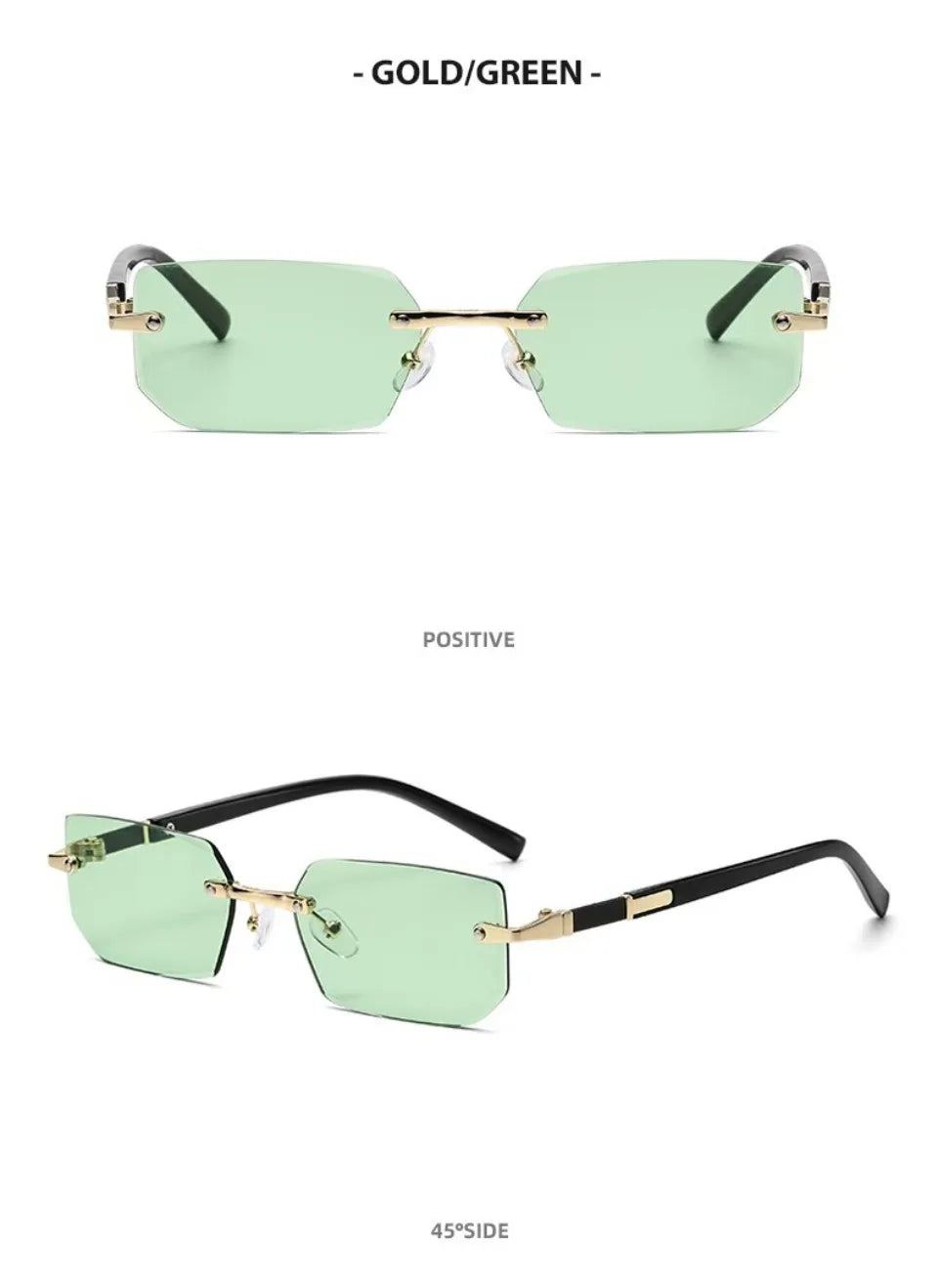 Gafas de Sol Rectangulares Sin Montura - Fashion Unisex Verano UV400