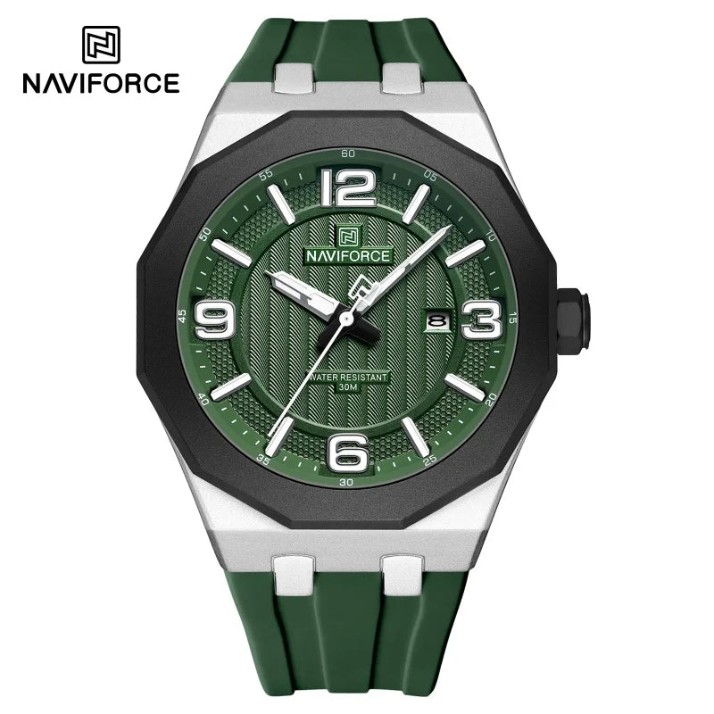 Reloj NAVIFORCE 8079 para Hombre - Cuarzo Fashion Resistente al Agua con Correa de Silicona