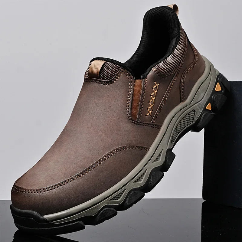 Zapatos Casuales Hombre Cuero - Mocasines Slip-On Antideslizantes