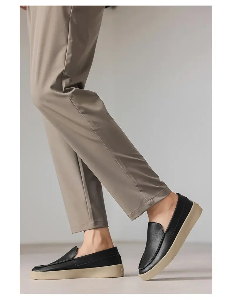 Zapatos Cuero Hombre Formales - Oxford Walking Ligeros Cómodos Suela Plana Fashion