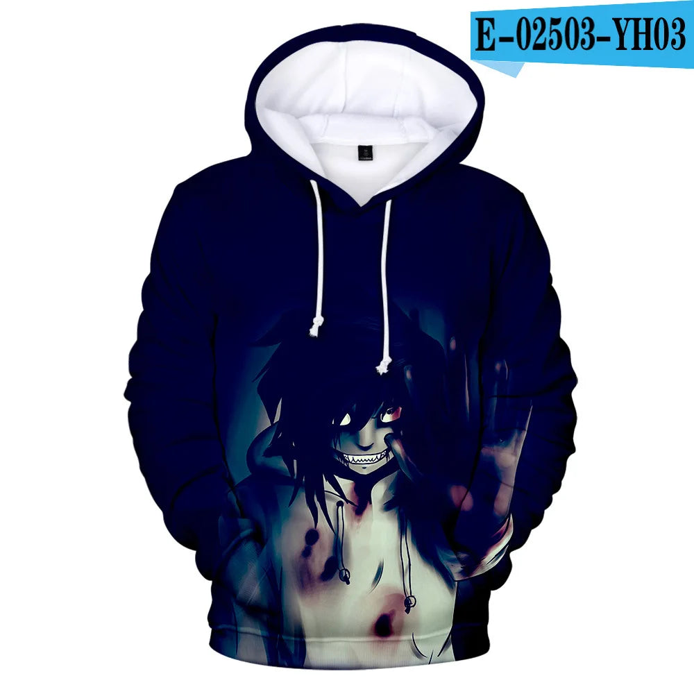 Sudadera Hombre Streetwear Creepypasta - Hoodie Ticci Toby Cosplay Otoño