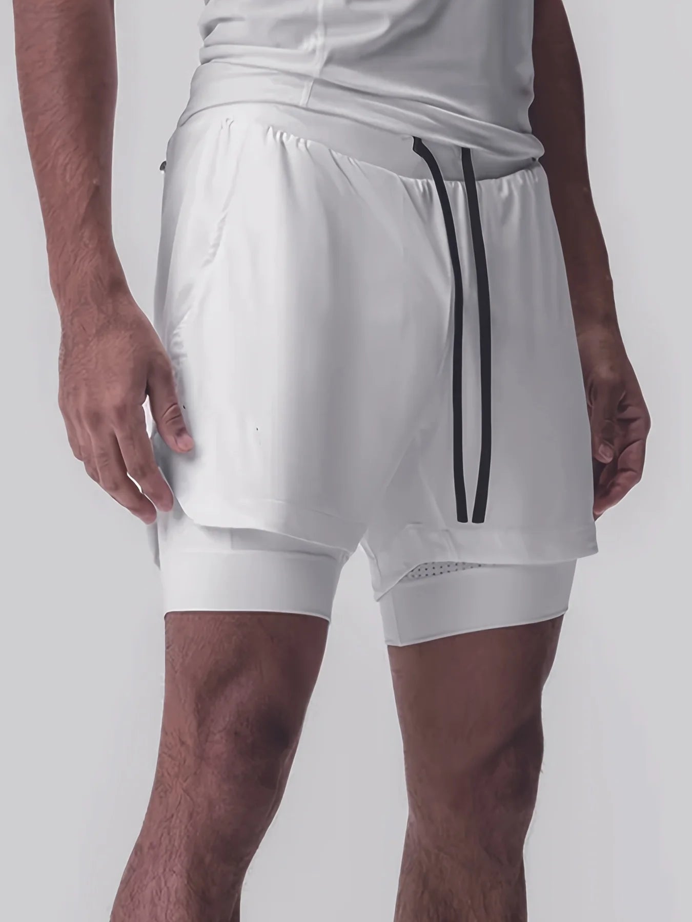 Shorts Deportivos Hombre Doble Capa - Pantalones Baloncesto Secado Rápido