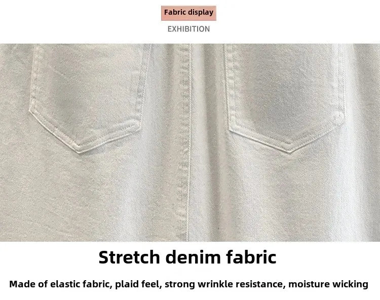 Falda Mujer Denim Tallas Grandes Primavera - Midi Cintura Alta Elástica