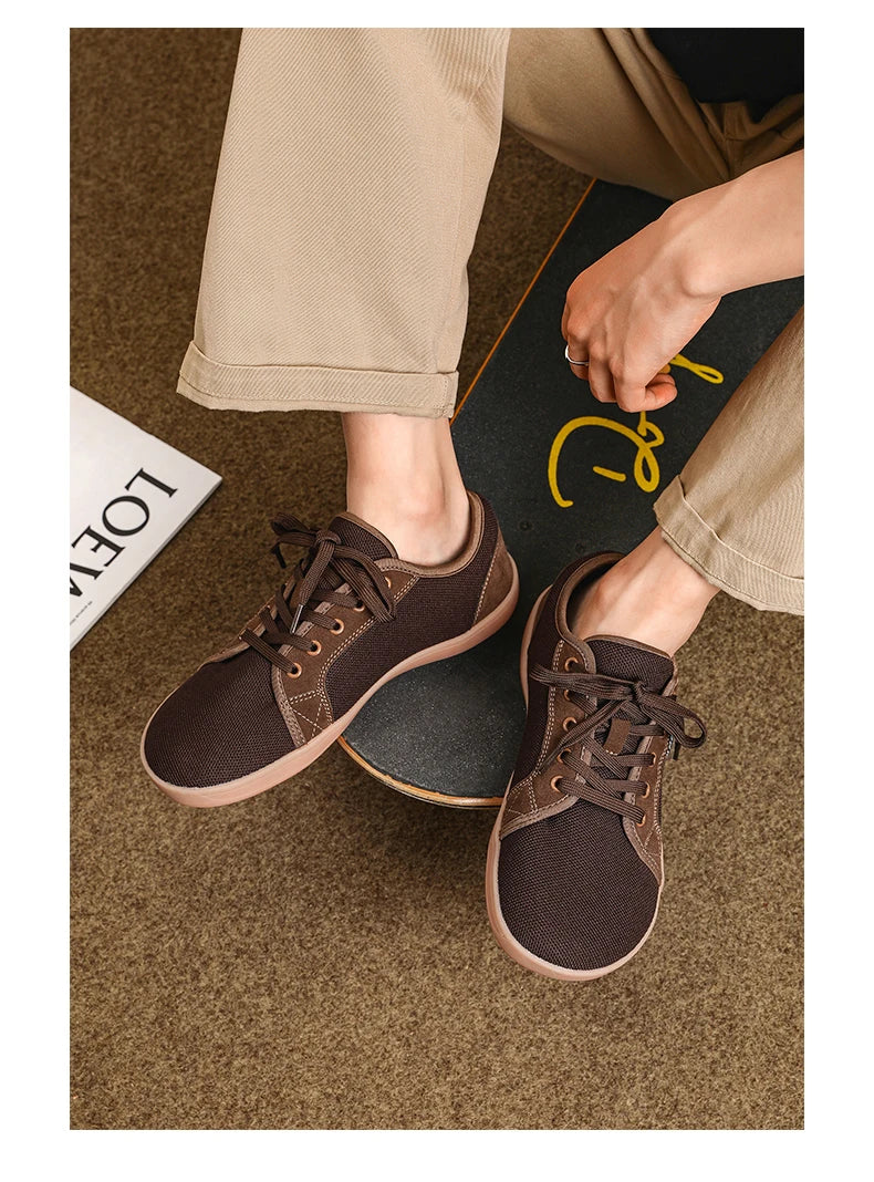 Zapatos Hombre Minimalistas Barefoot - Punta Ancha Zero Drop Transpirables Malla Ligeros Walking