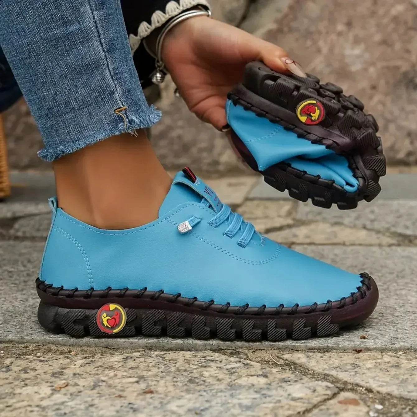 Sneakers Designer Mom Shoes Mujer - Zapatillas Suela Gruesa Outdoor Loafers