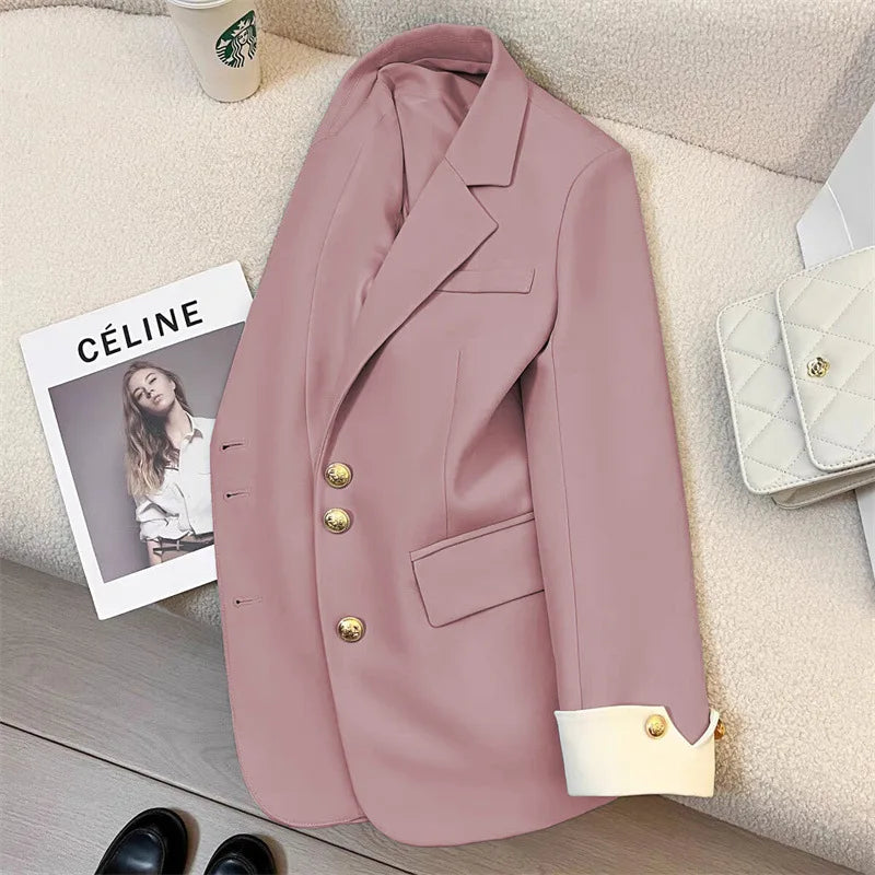 Blazer Mujer Elegante Manga Larga
