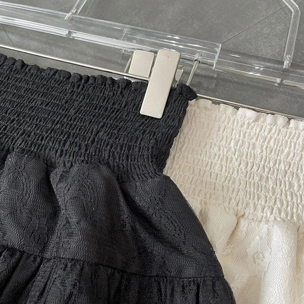 Falda Cintura Alta Mujer Primavera - Falda Mini Volantes Y2K Preppy