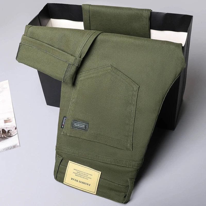 Vaqueros Hombre Business Casual Slim Fit - Pantalones Rectos Elegantes 6 Colores