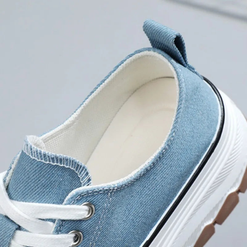 Zapatos Canvas Designer Mujer Verano - Sneakers Plataforma Alta Fashion