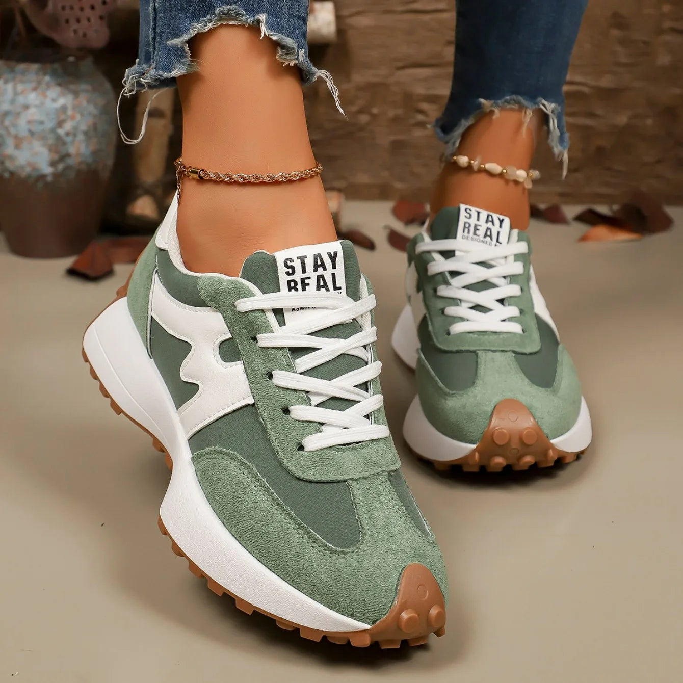 Sneakers Plataforma Mujer 2025 - Zapatillas Primavera Otoño Ligeras Transpirables